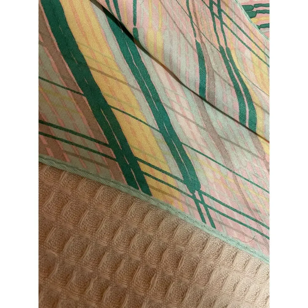 VTG Dorce Pastel Striped Mid Century Modern Style Neck Scarf 43 in by 13.5 in